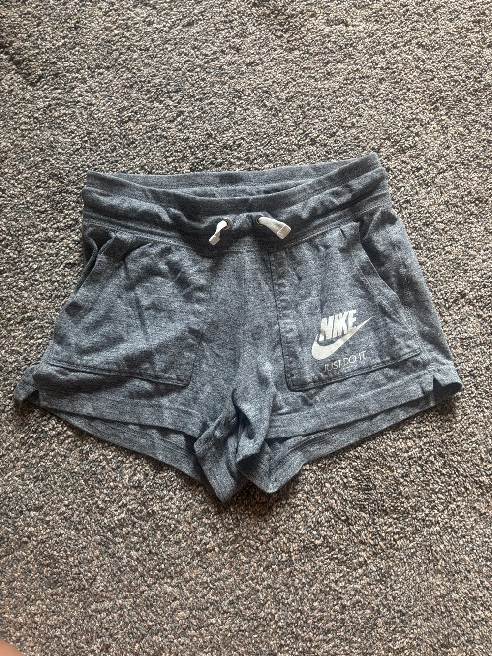 Nike Women's Charcoal Drawstring Athletic Shorts